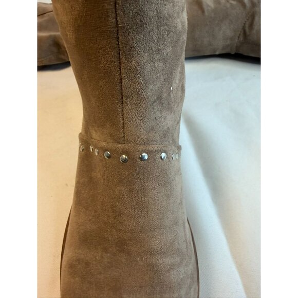 Report Zaria Women's Size 8 Light Brown Over The Knee Dressy Tall Stretchy Sock - Picture 14 of 16